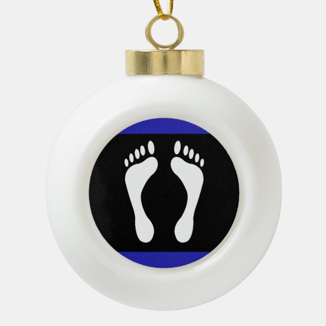 Boule En Céramique Drapeau de fierté de pied (empreinte de pied) (Devant)