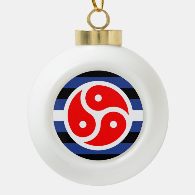 Boule En Céramique Drapeau de fierté de pratique du cuir (Devant)