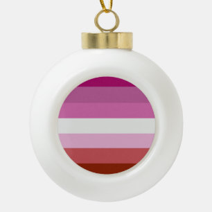 Boule En Céramique Drapeau de fierté lesbienne (Origine)