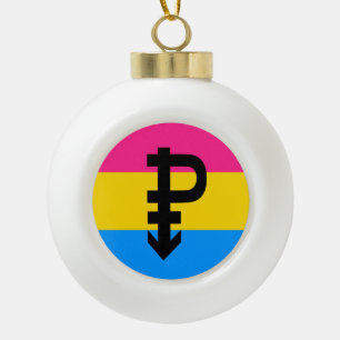 Boule En Céramique Drapeau de fierté pansexuelle