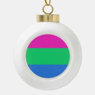 Boule En Céramique Drapeau de fierté polysexuelle