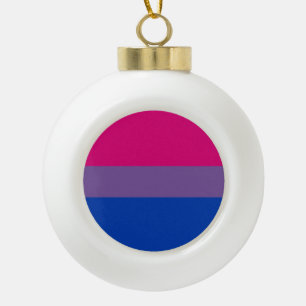 Boule En Céramique Drapeau de la fierté bisexuelle