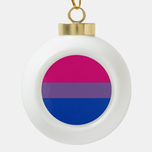 Boule En Céramique Drapeau de la fierté bisexuelle (Devant)