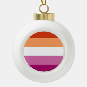 Boule En Céramique Drapeau de la fierté lesbienne (5 bandes)