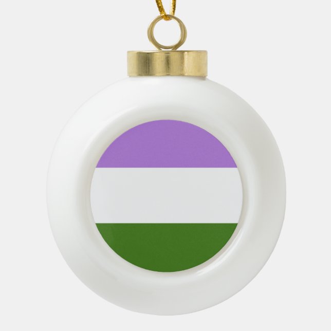Boule En Céramique Drapeau de la fierté queer (Devant)