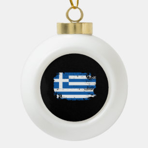 Boule En Céramique Drapeau de la Grèce