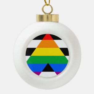 Boule En Céramique Drapeau de l'allié LGBTQ+