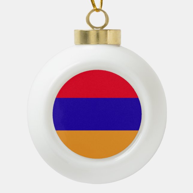 Boule En Céramique Drapeau de l'Arménie (Devant)