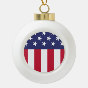 Boule En Céramique Drapeau des États-Unis d'Amérique