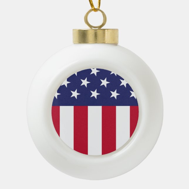 Boule En Céramique Drapeau des États-Unis d'Amérique (Devant)