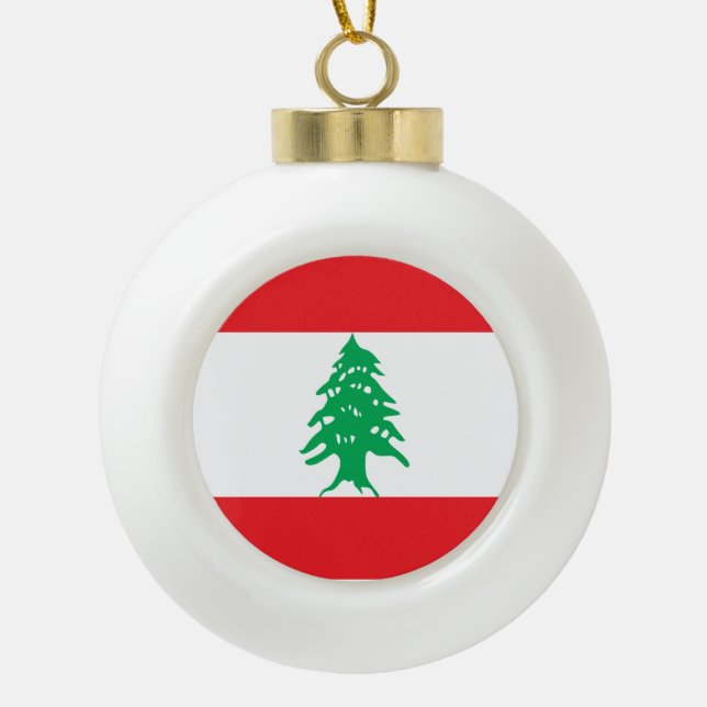 Boule En Céramique Drapeau du Liban (Devant)