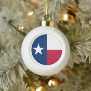 Boule En Céramique Drapeau du Texas : Longhorns, l'État de la Lone St