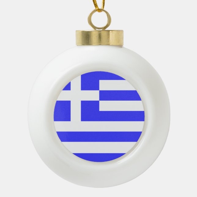 Boule En Céramique Drapeau grec total (Devant)