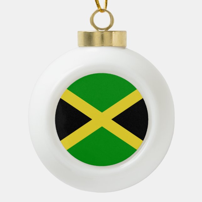 Boule En Céramique Drapeau Jamaïque (Devant)