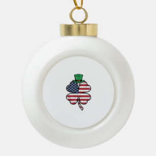 Boule En Céramique Drapeau Shamrock Vintage Saint-Patrick