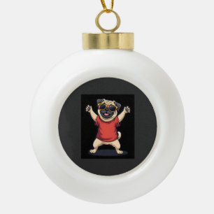 Boule En Céramique Drôle de Dabbing Dab Pug Chien Animaux de compagni