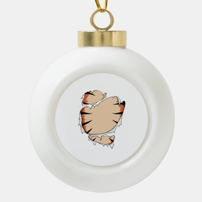 Boule En Céramique Drôle Halloween Cool Drôle Halloween pour Tiger (Devant)