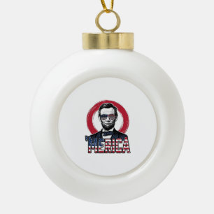 Boule En Céramique Drôle Merica Patriotique Président Vintage Vecteur