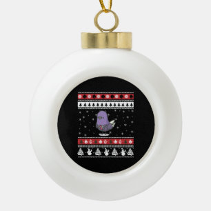 Boule En Céramique Drôle Pigeon Noël laid