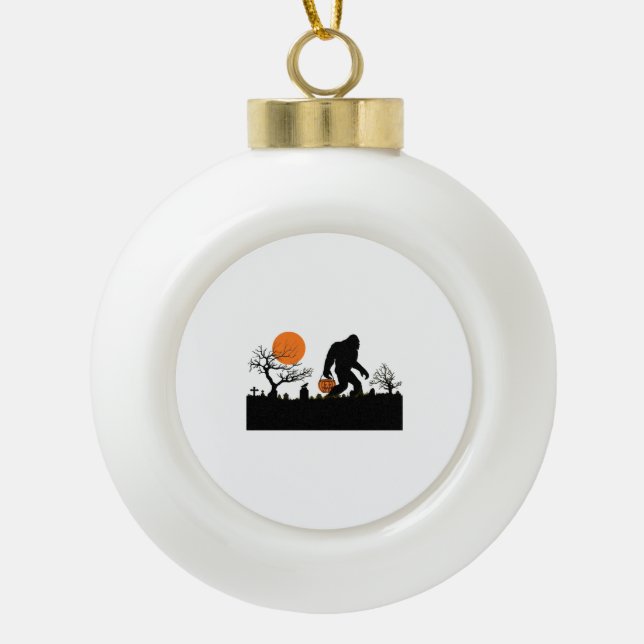 Boule En Céramique Drôle Sasquatch Bigfoot Halloween T-shirt costume (Devant)