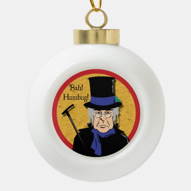 Boule En Céramique Ebenezer Scrooge Bah ! Humbug ! (Devant)