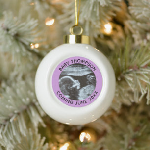 Boule En Céramique Échographie de Révélation du Sexe du Bébé pendant