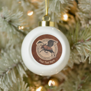Boule En Céramique Écusson d'aviation Flying Moose