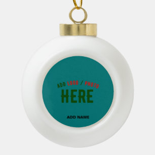 BOULE EN CÉRAMIQUE ÉLÉGANT MODERNE PERSONNALISÉ TURQUOISE VERT VÉRIFI