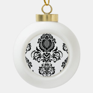Boule En Céramique Elégant Vintage Damask Texture sans joint