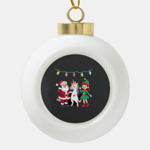 Boule En Céramique Elfe de Noël Dabbing Licorne Enfants Garçons Homme