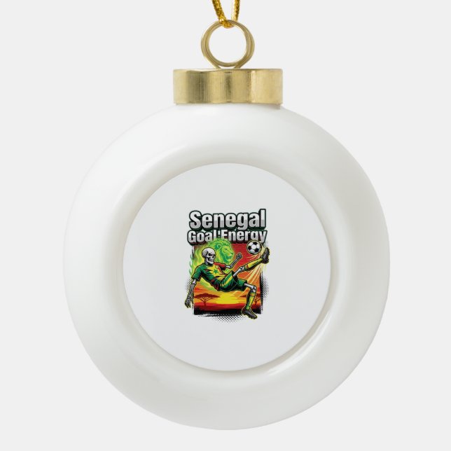 Boule En Céramique Énergie de l'objectif Sénégal Squelette Attaquant  (Devant)
