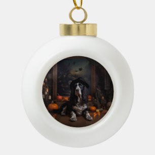 Boule En Céramique English Cocker Spaniel Citrouilles Halloween Épouv