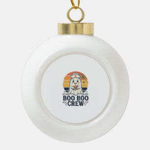 Boule En Céramique Équipage Boo Boo Infirmière Mignonne Fantôme Chemi
