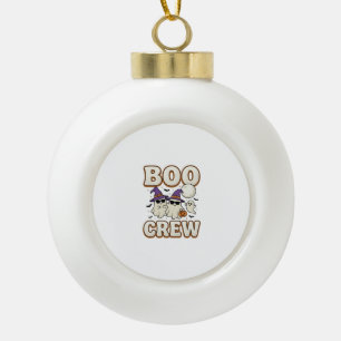 Boule En Céramique Équipage fantôme Boo Halloween Design Vectoriel Vi