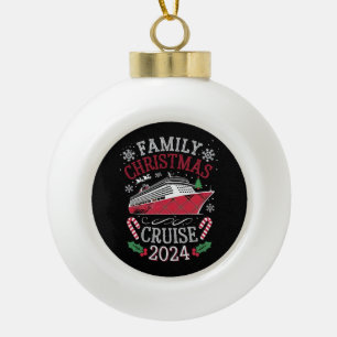 Boule En Céramique Équipe de croisière de Noël 2024 en famille