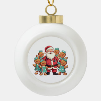 Boule En Céramique Escadron de soins infirmiers du Père Noël