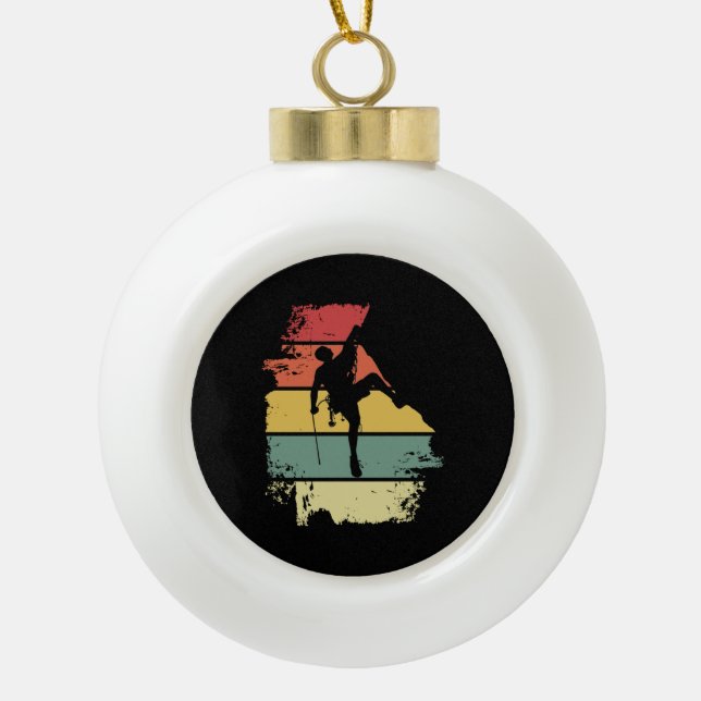 Boule En Céramique Escalade rocheuse Vintage (Devant)