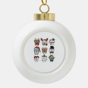 Boule En Céramique Escouade dentaire Dentiste Noël Noël Noël Noël