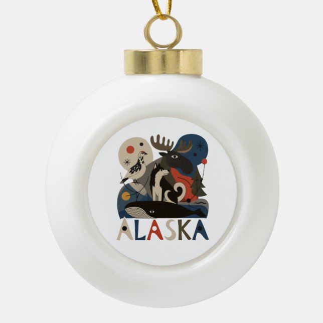 Boule En Céramique Esprit sauvage de l'Alaska (Devant)