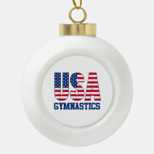 Boule En Céramique Etats-Unis avec drapeau américain Gymnastique Spor