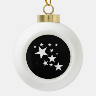 Boule En Céramique Étoiles Blanches Star-Motif-Design Costume cadeau