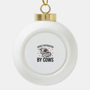 Boule En Céramique Facilement distrait par les vaches Graphique de va