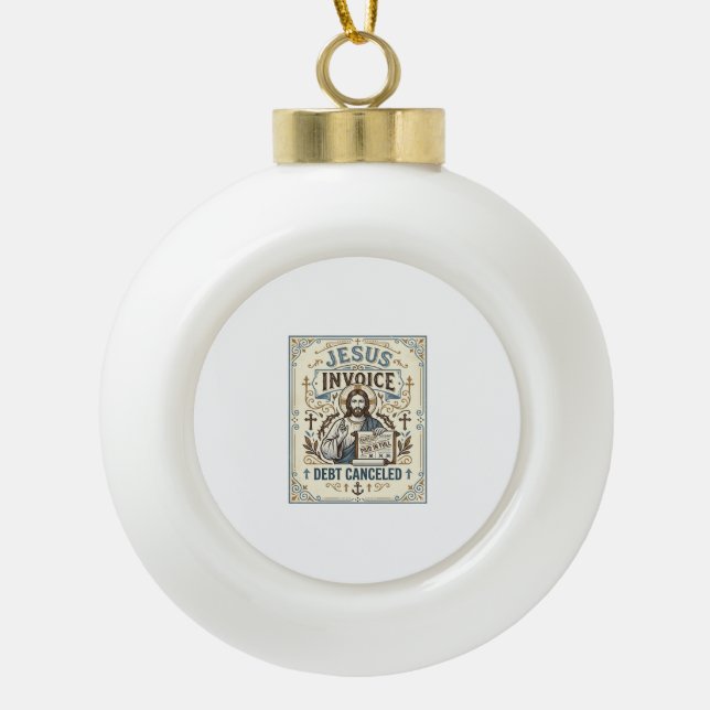 Boule En Céramique Facture Jésus Dette Annulée Facture Jésus Dette Pe (Devant)