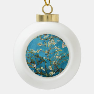 Boule En Céramique Fameuse œuvre d'art - Arbre d'amandier en fleurs.