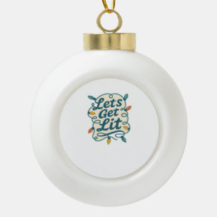 Boule En Céramique Fête des fêtes de Noël amusantes