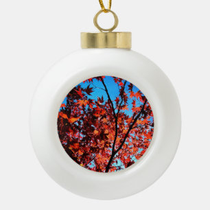 Boule En Céramique Feuilles d'automne