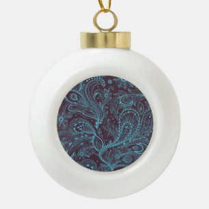 Boule En Céramique Feuilles décoratifs : Arrière - plan Motif sans co