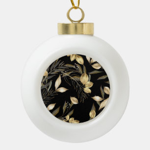 Boule En Céramique Feuilles d'or : Exotic Botanical sans soudure