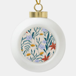 Boule En Céramique Feuilles tropicaux : Arrière - plan Abstrait à la