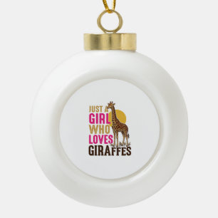 Boule En Céramique Fille qui aime les girafes Vintage Girafe T-shirt